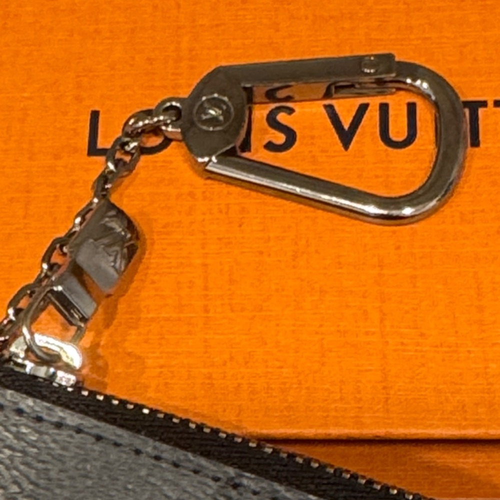 Louis Vuitton Black Monogram Key Pouch with Silver Hardware - Picture 3 of 4